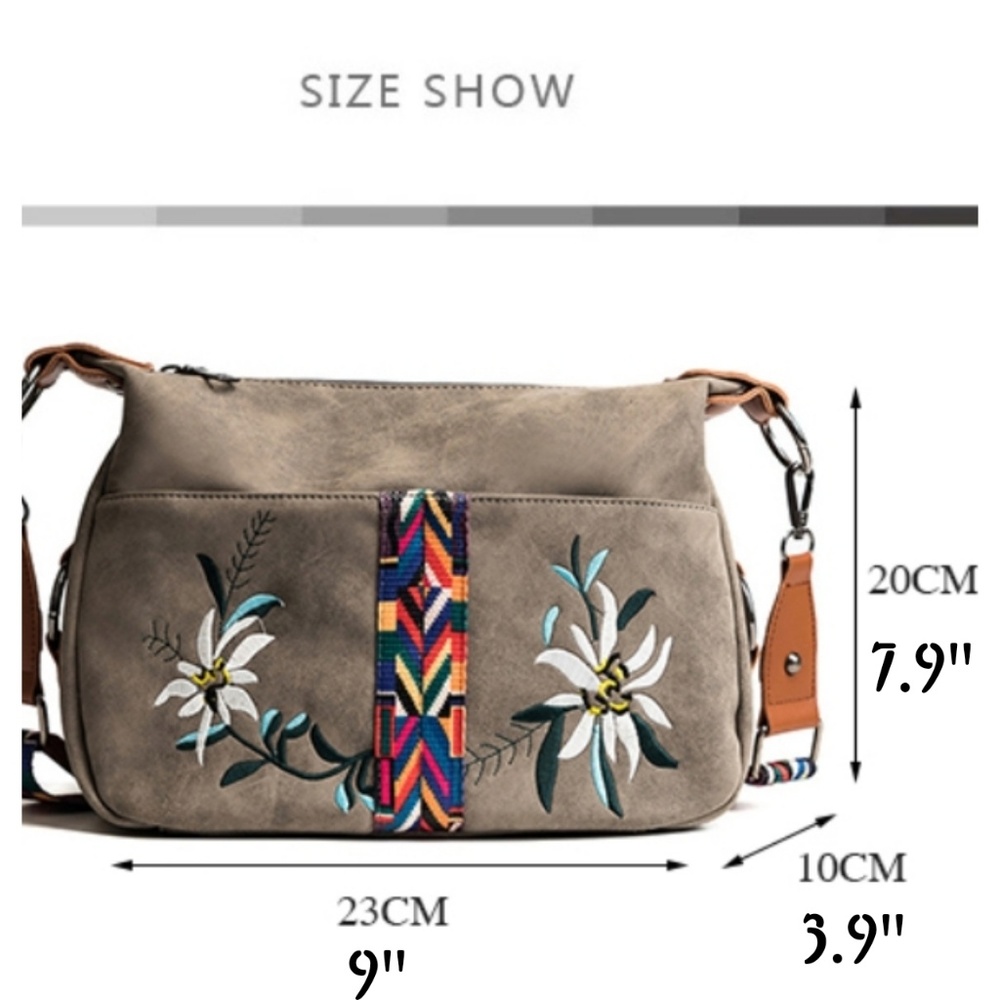 ⚘GRAY Vegan Leather Crossbody B… - Picture 4 of 8
